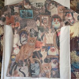 The Lost Gods Shirt Adult Small Cats All Over Print Short Sleeve Graphic Print